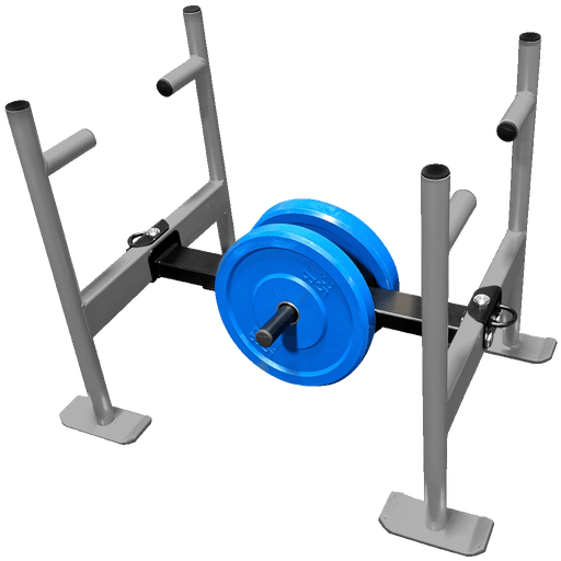 Throwdown Super Sled with two 35 lb weights mounted.
