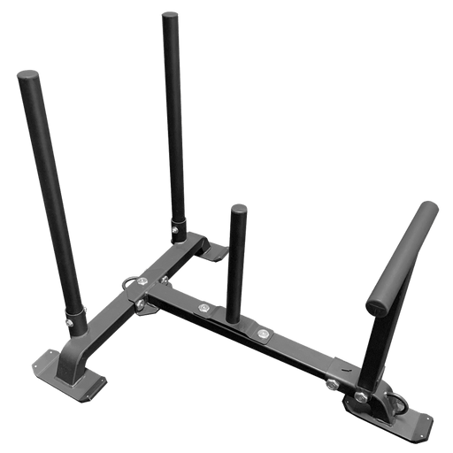 Triad Sled | Workout Equipment | Push Sled | Pull Sled | Drag Sled | Rope Attachments | Three weight points | Empty