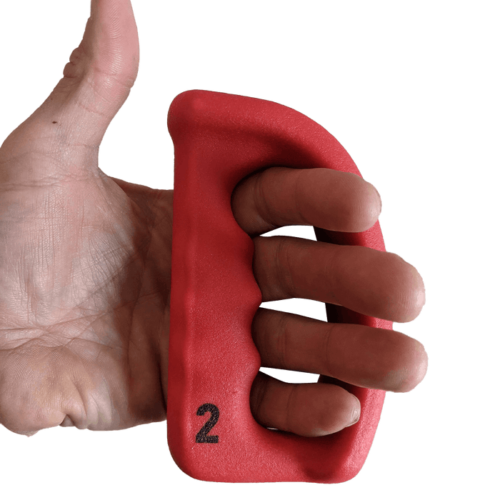 knux 2 pound hand weight in open fist for fitness and boxing workouts