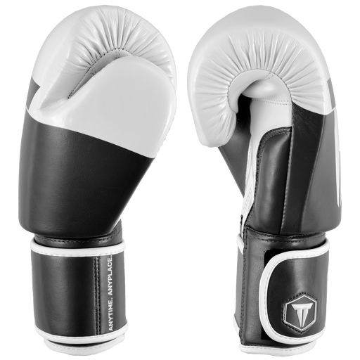 Freedom Fighter Boxing Gloves | Grey White | Throwdown | Side View